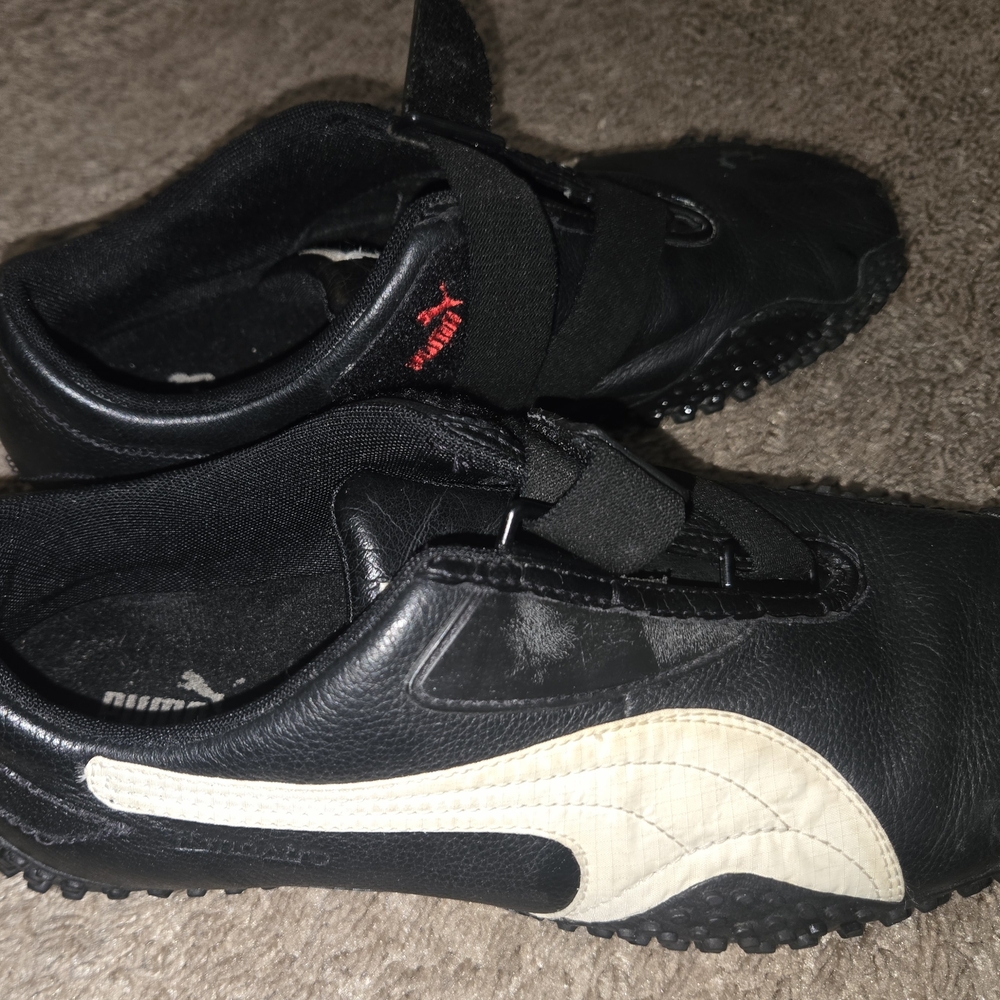 Puma Kids Black and Cream Shoes